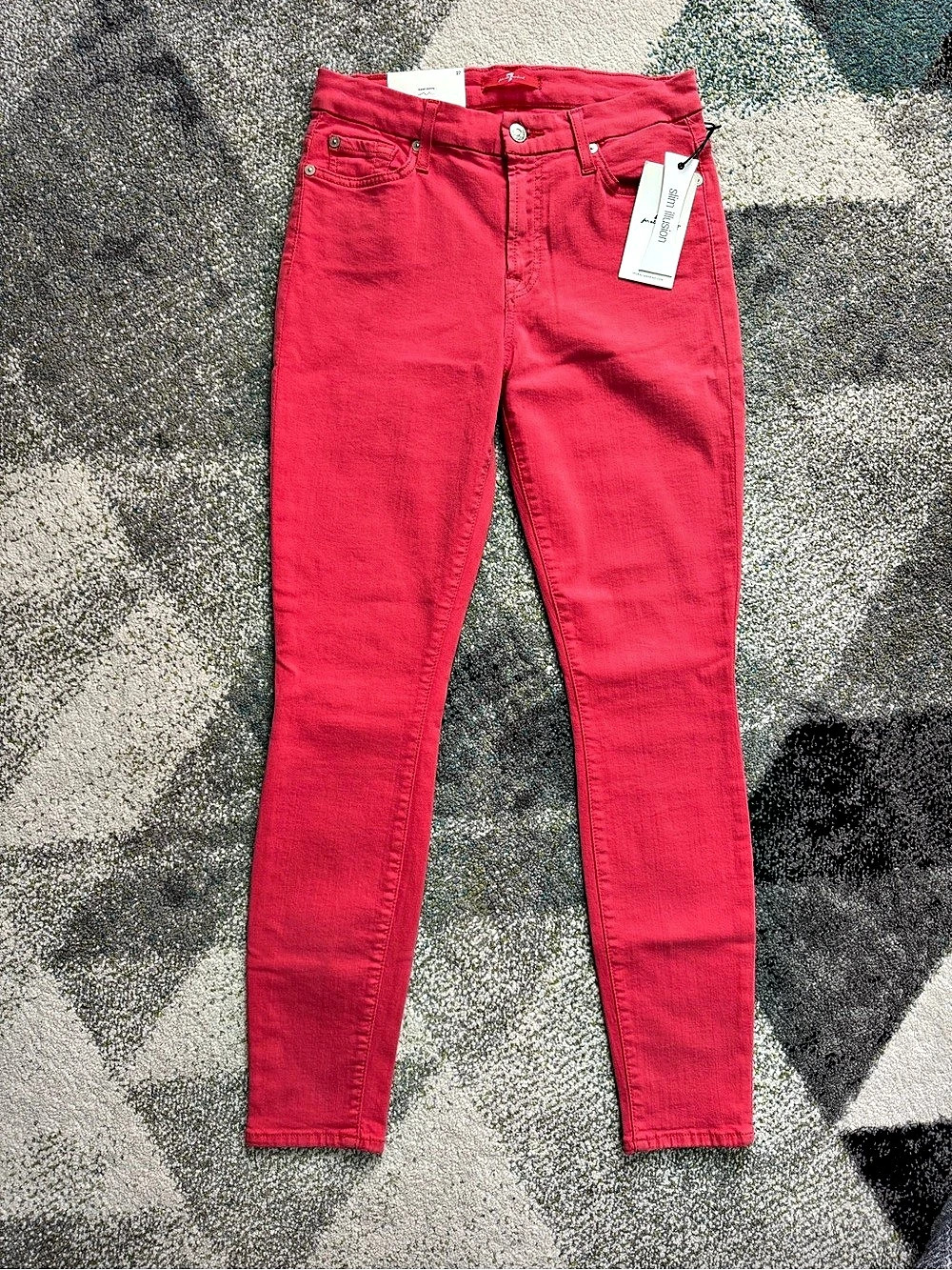7 For All Mankind Slim Illusion Super Skinny Jeans Pink